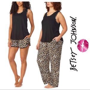 BETSEY JOHNSON Womens 3 Piece Lounge / Pajama Set: Sizes S, M, L